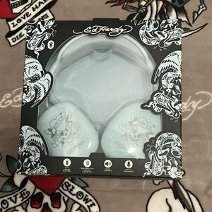 Ed Hardy White Tattoo Design Headphones